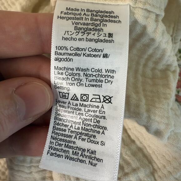 J Crew Factory Mens Short Sleeve Gauze Button Up Shirt Large Casual Preppy - Picture 8 of 11